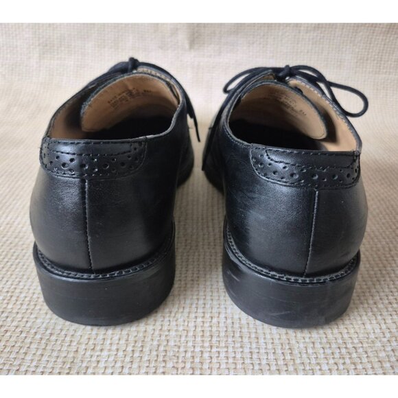 GH Bass Co. Mens Black Tie Up Wing Tip Shoes Flex Step Size 8M Leather Formal - Picture 7 of 10